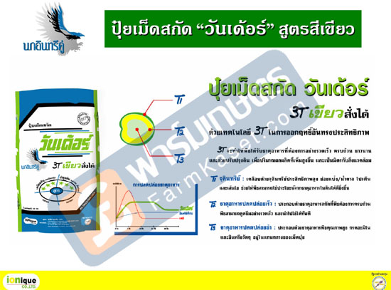 ปุ๋ยเม็ดสกัด วันเด้อร์ สูตรสีเขียว