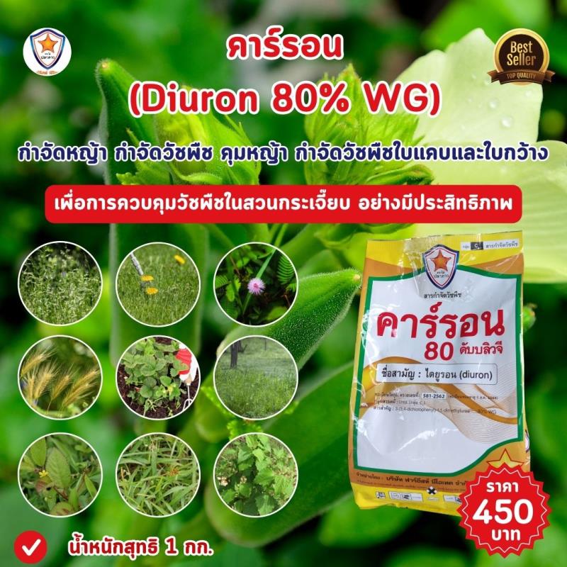 ควบคุมวัชพืชในสวนกระเจี๊ยบด้วยคาร์รอน (Diuron 80% WG): วิธีการและคำแนะนำที่มีประสิทธิภาพ